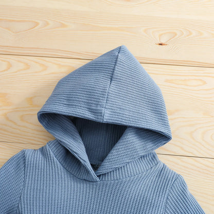 Body décontracté à capuche et manches longues 2 pièces