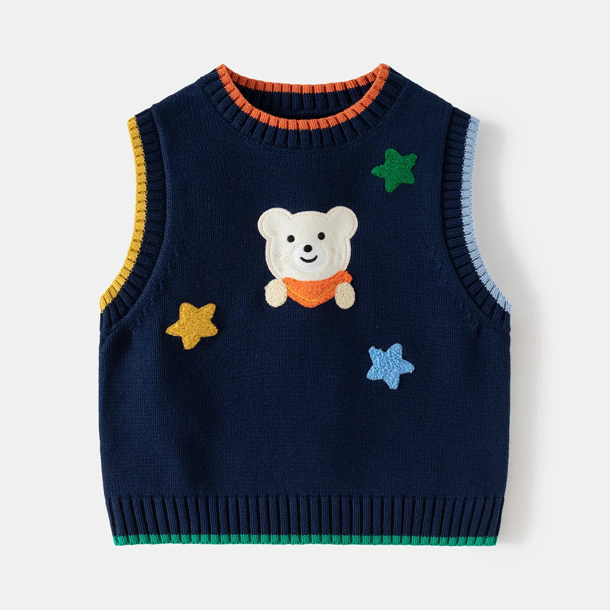 Cartoon Bear Sweater Sleeveless Vest
