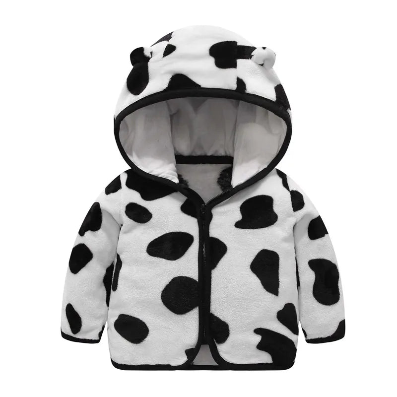 Coral Fleece Hooded Outerwear Snowsuit Jacket
