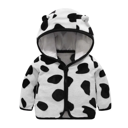 Coral Fleece Hooded Outerwear Snowsuit Jacket