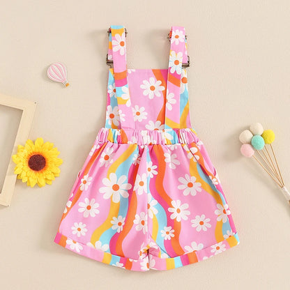 Combinaison sans manches à imprimé marguerites florales 