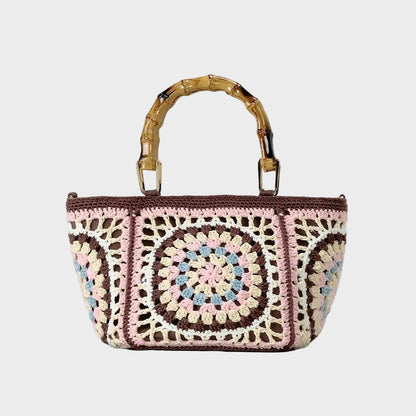 Crochet Vintage Bamboo Handbag