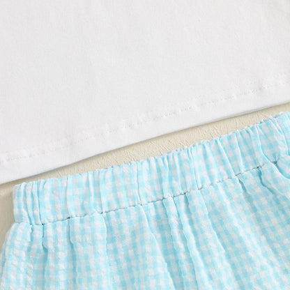 2 Piece Embroidered Bunny Outfit