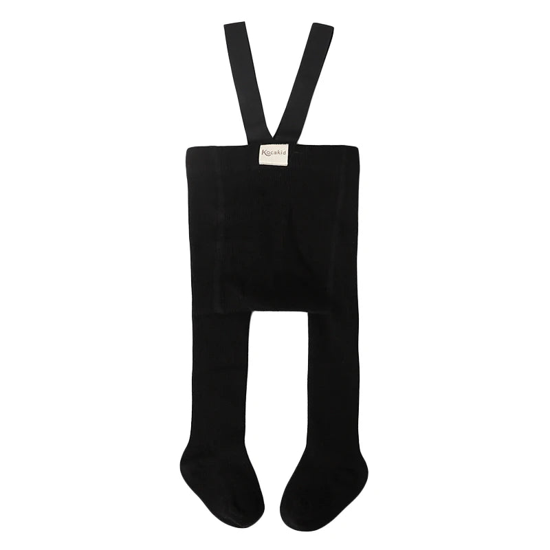 VISgogo Baby Girl Boys Tights Cute Footed Pantyhose with Suspenders Stretch Overalls Stockings Infant Leggings