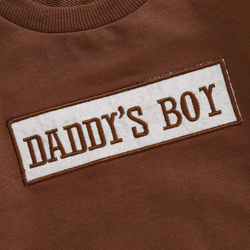 2 Piece Set Daddy's Boy Top with Long Pants