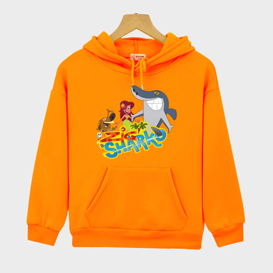 Funny Sharks and Mermaids Cartoon Hoodie