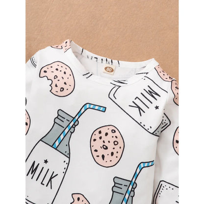 Long Sleeved Cute Milk Bottle Jumpsuit