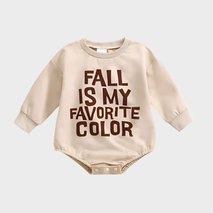 Long Sleeve Crew Neck Letters Bodysuit