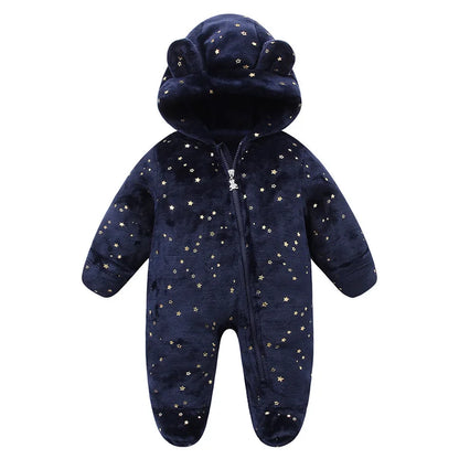 Fleece Warm Thicker Hooded Jumpsuits