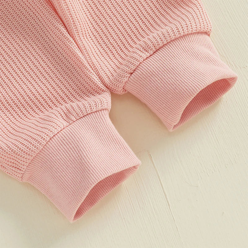 2 Piece Set Embroidery Bow Hoodie with Sweatpants