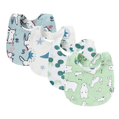 4 Pack Floral Bibs