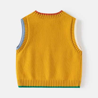 Cartoon Bear Sweater Sleeveless Vest