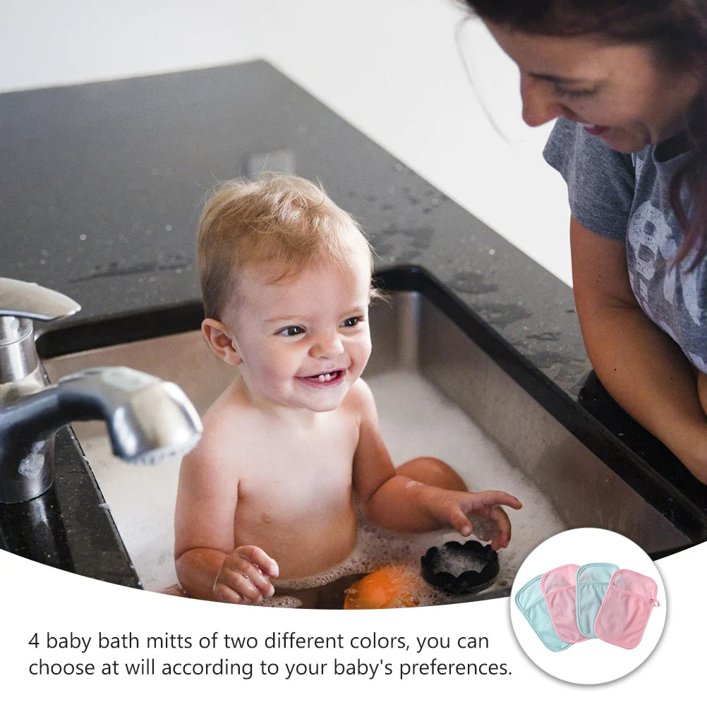 4 Pieces Washcloth Gloves