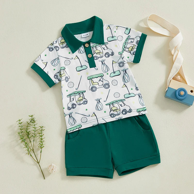 2 Piece Golf Set Summer Outfits Suit