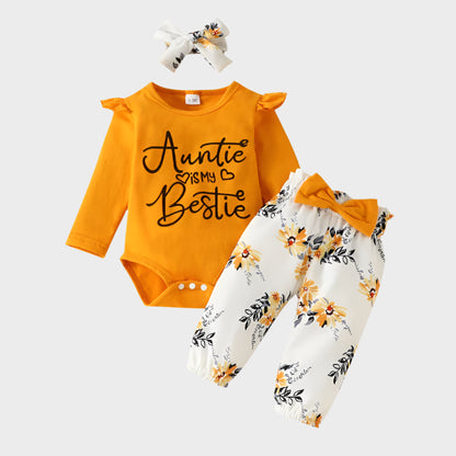 3 Piece Floral Casual Outfit