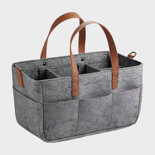Baby Organizer Basket with Lether Handle