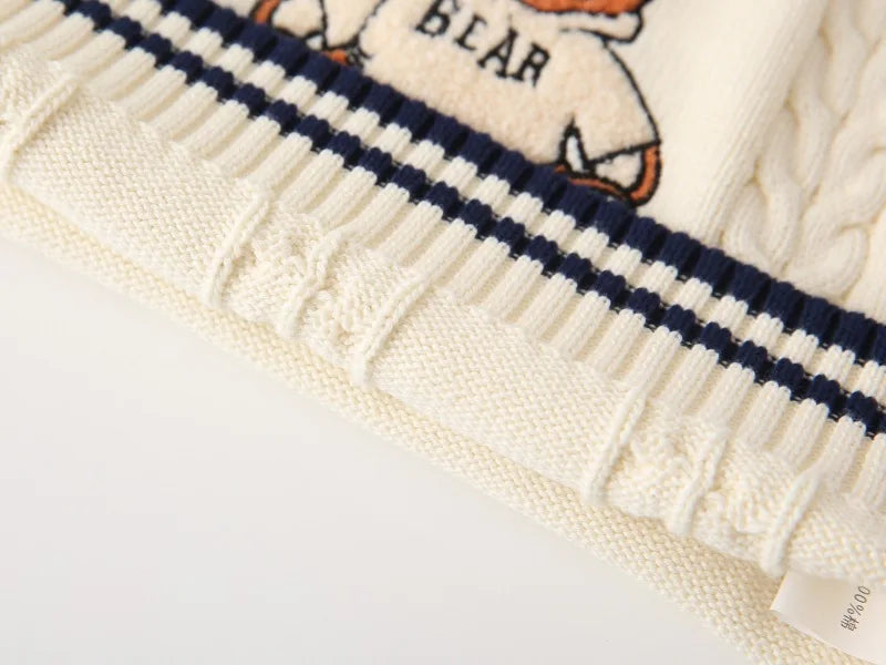 WAPYPY™ Embroidery Cartoon Knit Vest Sleeveless Sweaters
