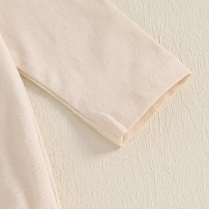 2 Piece Set Bowtie Turn-Down Collar Long Sleeve Set