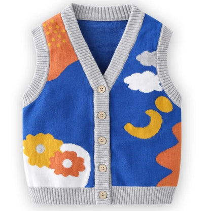 Autumn Cartoon Colorful Vest