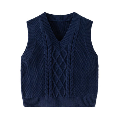 Slim V-Neck Knitted Vest Knitwear