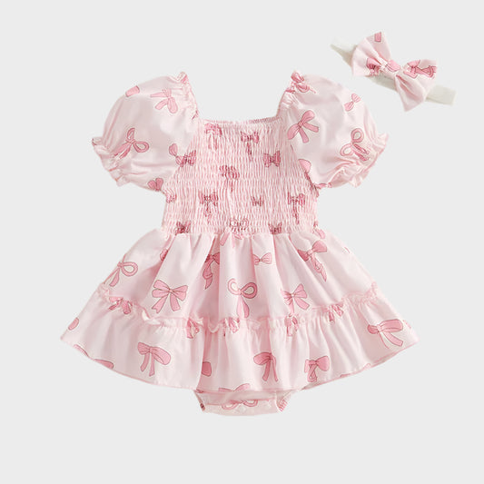 Summer Short Sleeve Romper Dress