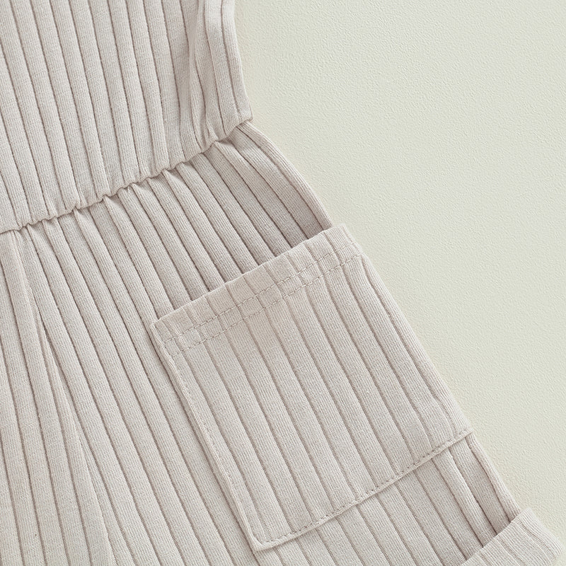 Combinaison côtelée sans manches 