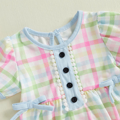 Combinaison décontractée à carreaux 