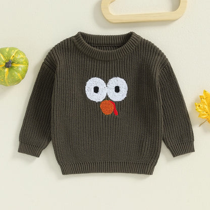 Embroidery Sweaters Long Sleeve O Neck