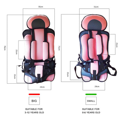 Child Safety Seat Mat Cushion Adjustable Stroller Seat Pad