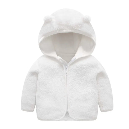 Coral Fleece Hooded Outerwear Snowsuit Jacket