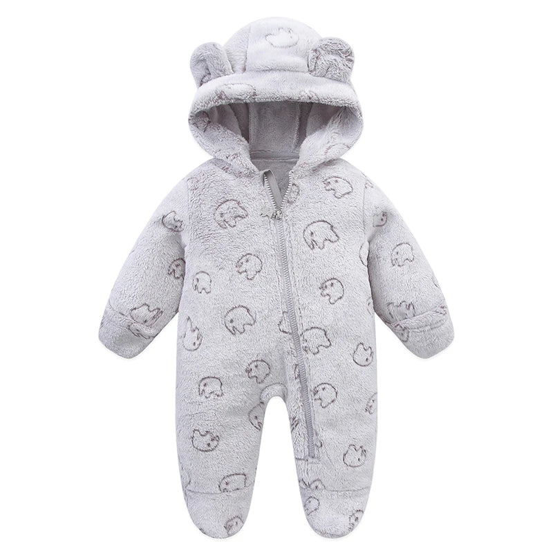 Fleece Warm Thicker Hooded Jumpsuits
