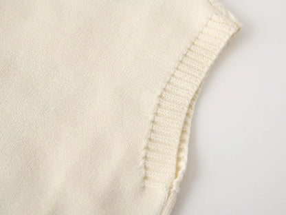 WAPYPY™ Embroidery Cartoon Knit Vest Sleeveless Sweaters