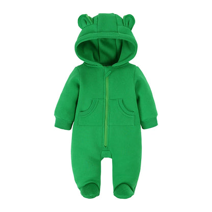 Fleece Warm Thicker Hooded Jumpsuits