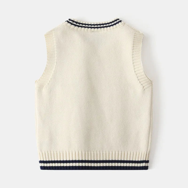 WAPYPY™ Embroidery Cartoon Knit Vest Sleeveless Sweaters