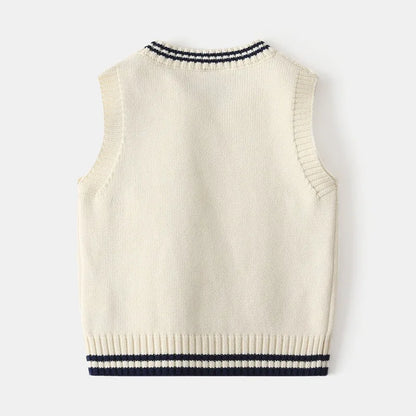 WAPYPY™ Embroidery Cartoon Knit Vest Sleeveless Sweaters