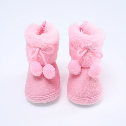 Bottes de neige d'hiver en peluche pour bébés filles et garçons Cowboy