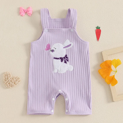 Easter Bunny Embroidered Romper