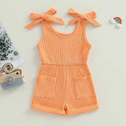 Combinaison côtelée sans manches 