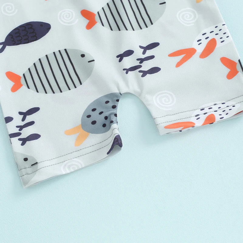 Fauna Fish Swimwear Romper with Hat