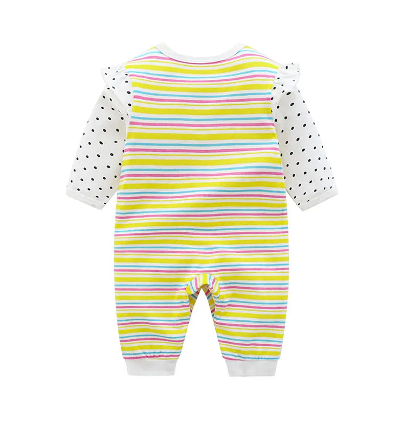 Linen with Pokka Dots Full Moon Jumpsuit