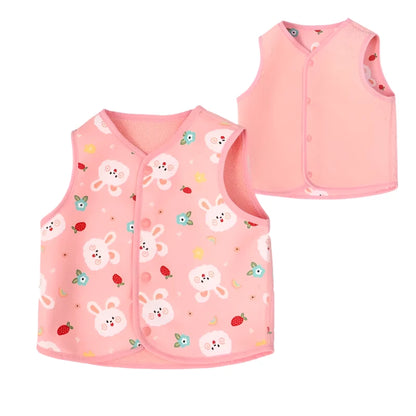 Gilet chaud réversible pour bébé garçon et fille