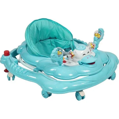 Déambulateur pliable à 9 vitesses et réglable en hauteur avec roulettes