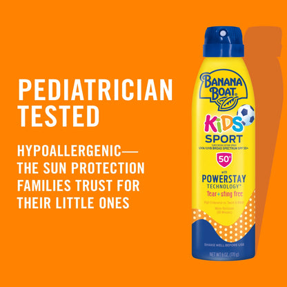 Kids Sport Sunscreen Spray Lotion SPF 50, 6Oz