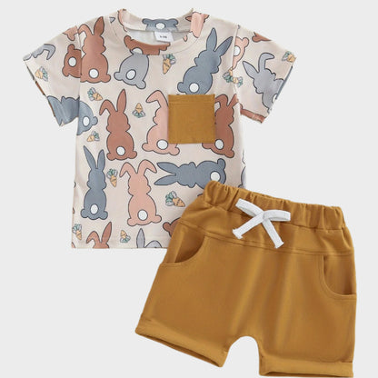 2 Piece Easter Carrot Bunny Outfits