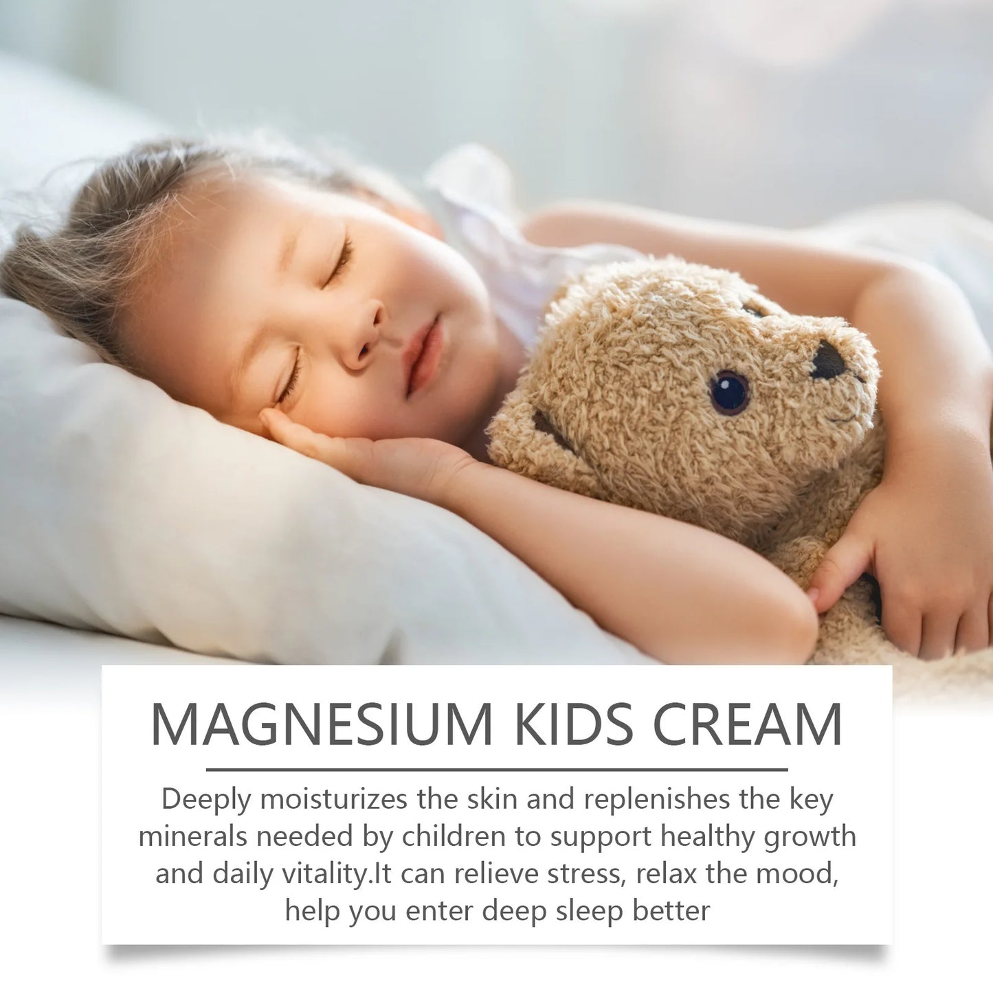 Magnesium Body Lotion Relieve Muscle Pain Anxiety Smoothing Softening Nourishing Relaxation Better Sleep Quality Kids Care Cream