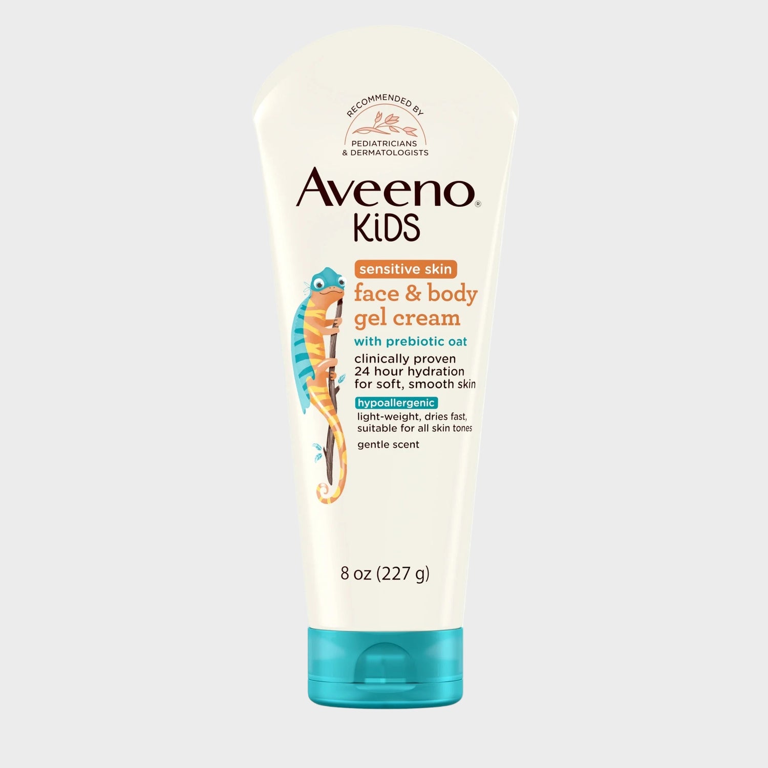 Kids Face and Body Gel Cream Lotion for Sensitive Skin, 8 Oz