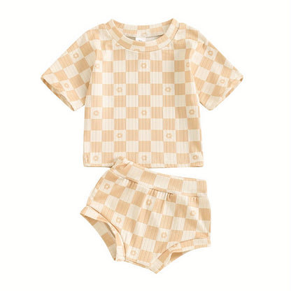 Ensemble de 2 pièces en damier d'été