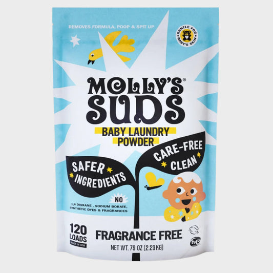 Baby Laundry Detergent Powder | Removes Formula, Poop & Spit-Up Stains (Fragrance Free)
